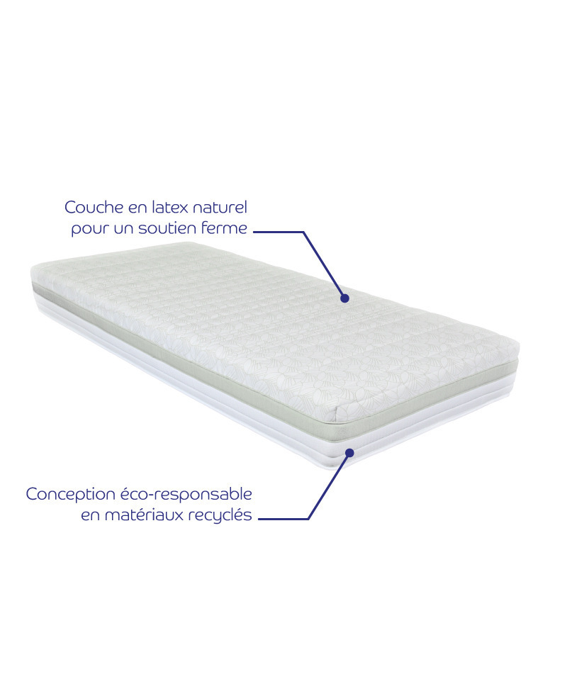 Matelas Cascade – Cœur en latex, soutien équilibré
