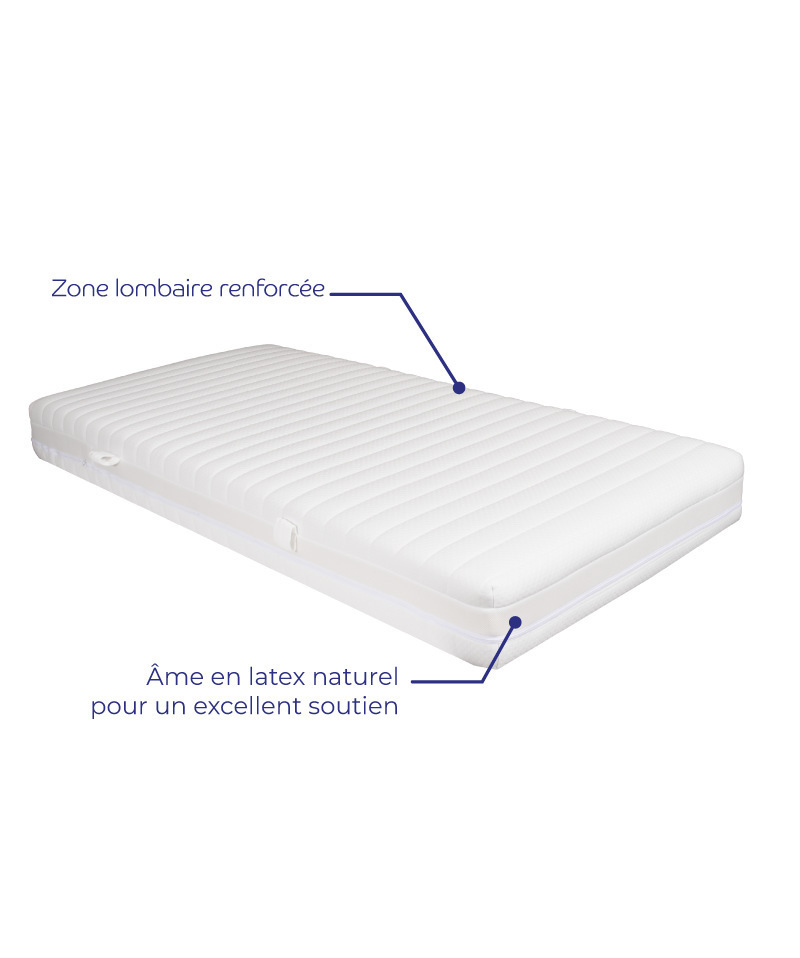 Matelas Bergamo – Latex naturel, soutien ferme 7 zones