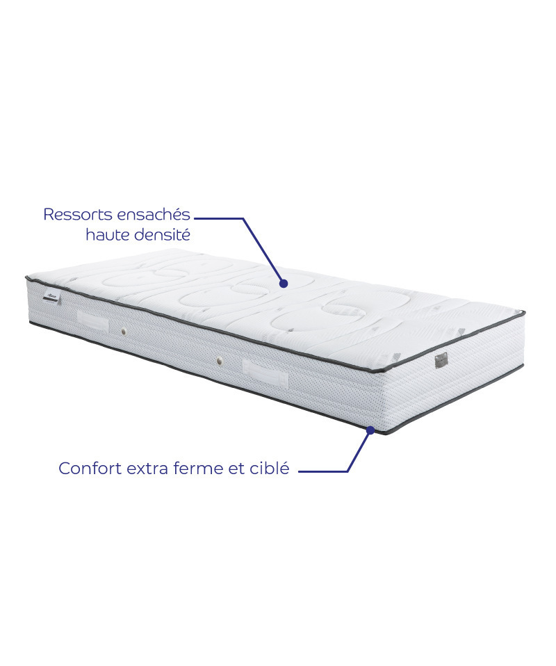 Matelas Manon – Ressorts ensachés & confort extra-ferme
