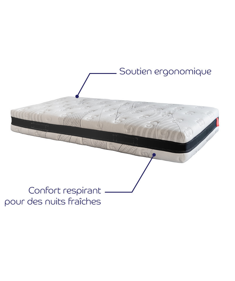 Matelas Tempö – Ressorts ensachés et mousse hybride ferme