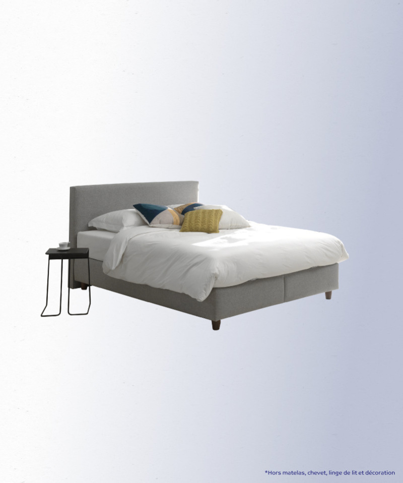 Lit Coffre Madrid – Sommier intégré et coffre de rangement