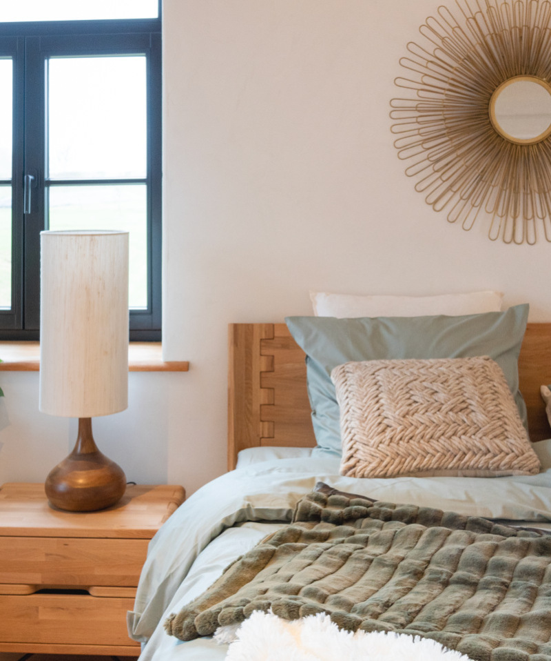 Lit Atlanta – Chêne massif et design