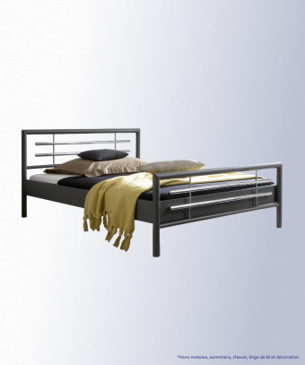 Lit Holly – Métal anthracite et style industriel
