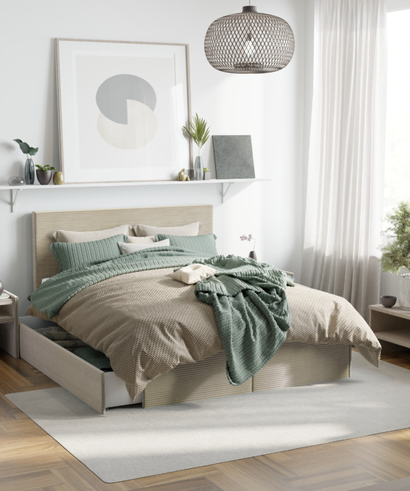 Lit Laddi – Rangement intégré et confort stable