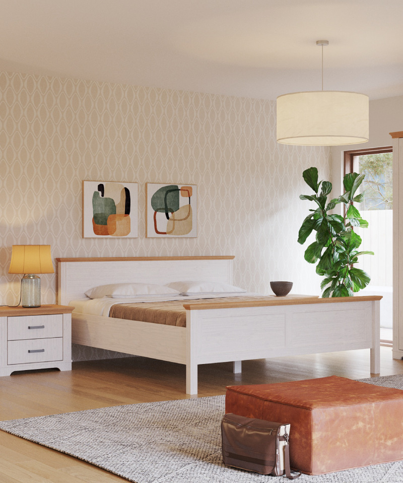 Lit Jasmin – Pin massif et design naturel