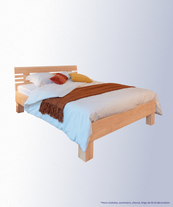 Lit Premium – Bois massif et design épuré