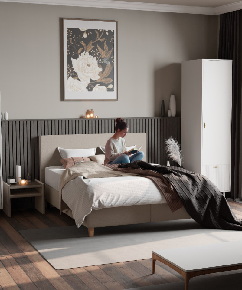 Boxspring Pitt – Confort stable et design sobre