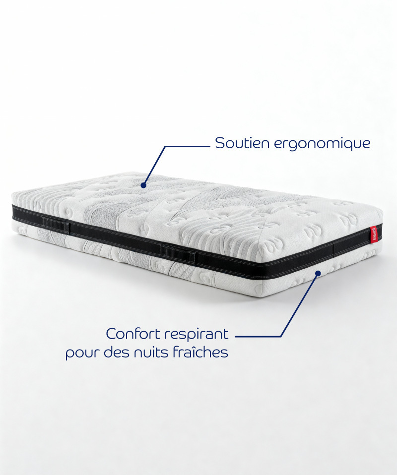Matelas Tempö – Ressorts ensachés et mousse hybride ferme