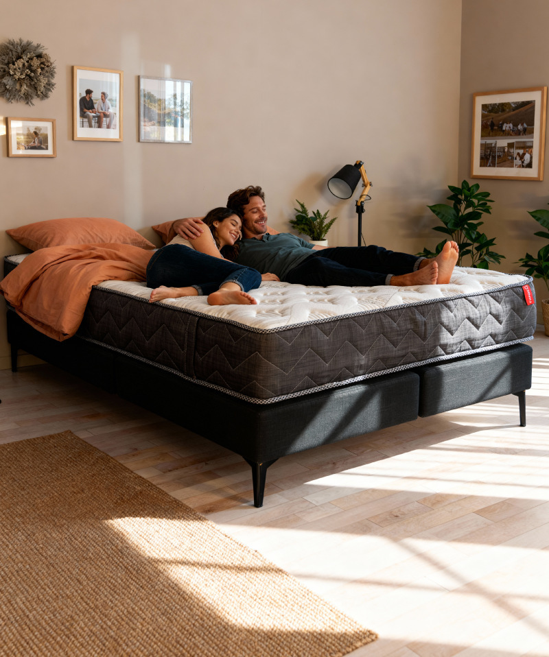 Matelas Masseö – Ressorts ensachés, latex naturel & mémoire de forme