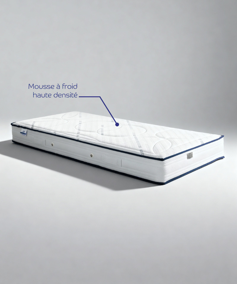 Matelas Milo – Mousse à froid haute densité, confort extra ferme