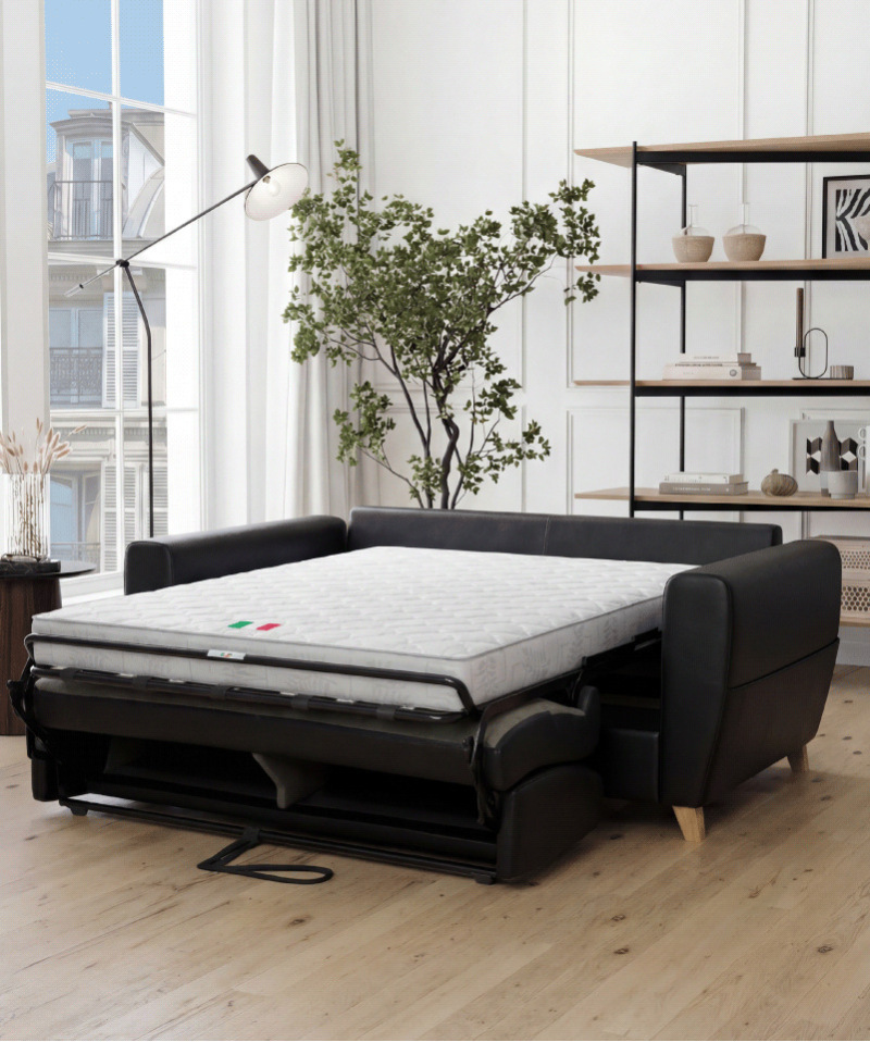 Canapé-lit Lodge – Matelas intégré et ouverture rapide