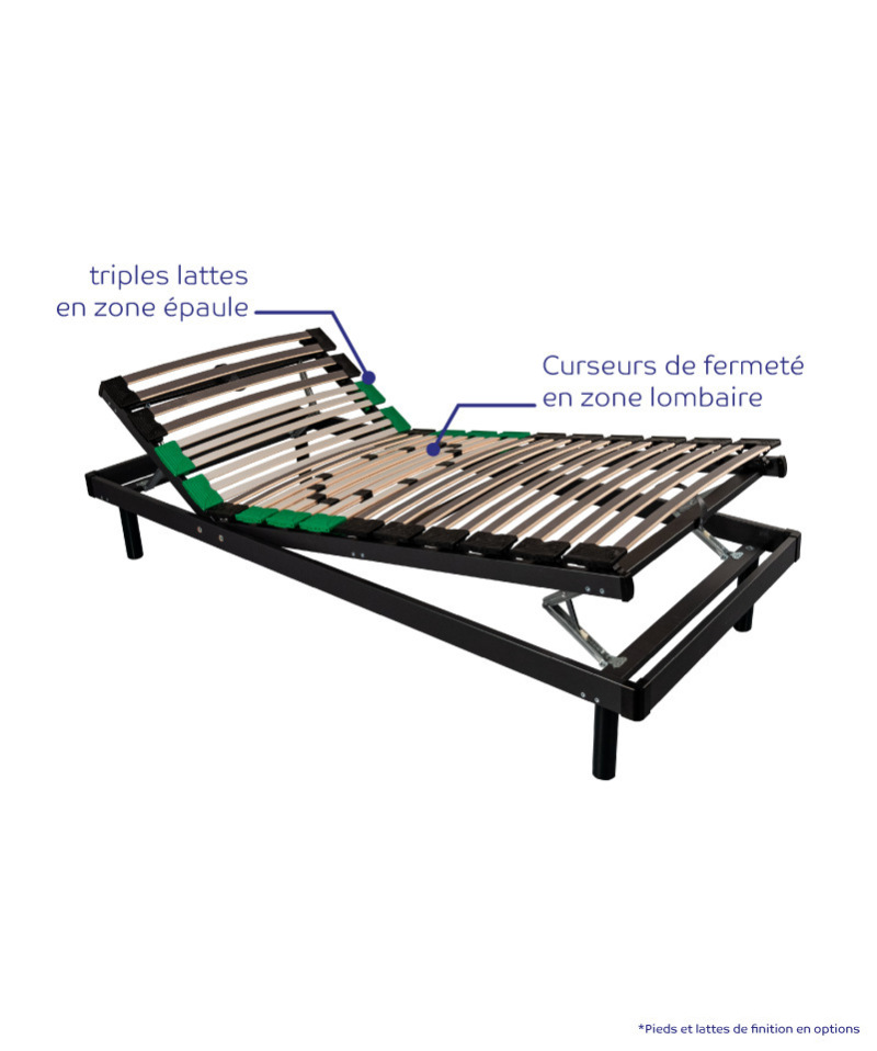 Sommier Virtuose TPR – Double lattes & confort réglable