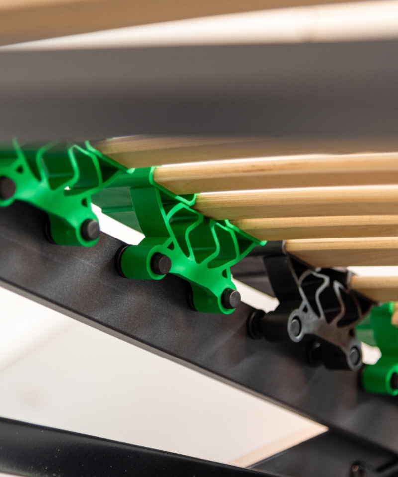 Sommier Virtuose Électrique – Double lattes zone & lombaire réglable