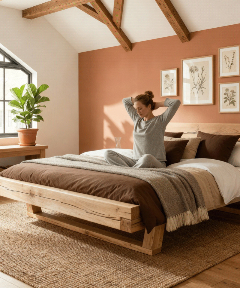 Lit Unika – Chêne massif et design épuré