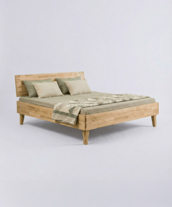Lit Atlanta – Chêne massif et design