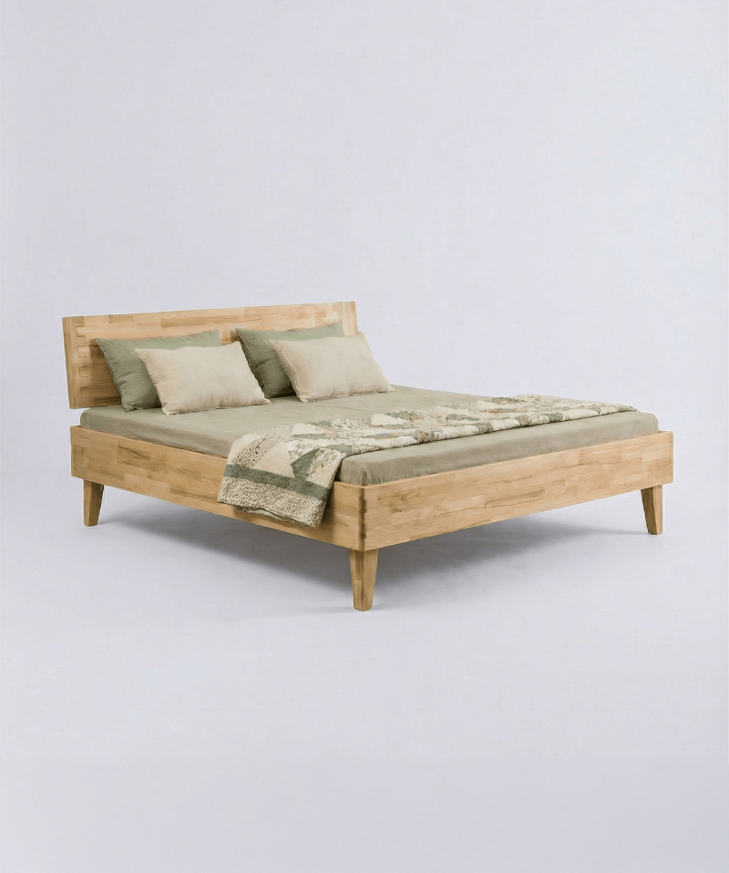 Lit Atlanta – Chêne massif et design