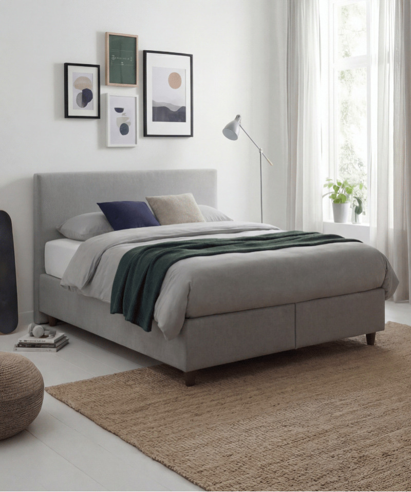 Lit Coffre Madrid – Sommier intégré et coffre de rangement