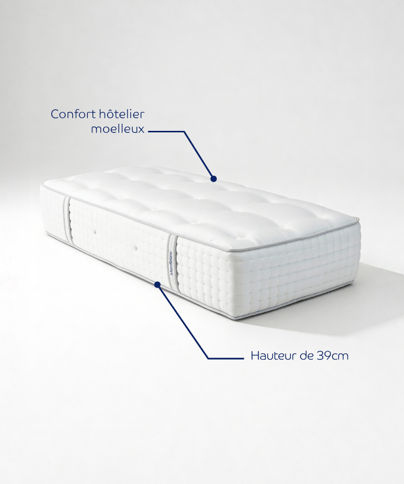 Matelas Mont-Blanc – Confort hôtelier moelleux & maintien ciblé