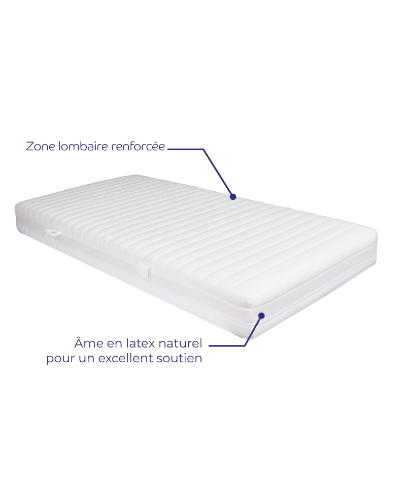 Matelas Bergamo – Latex naturel, soutien ferme 7 zones