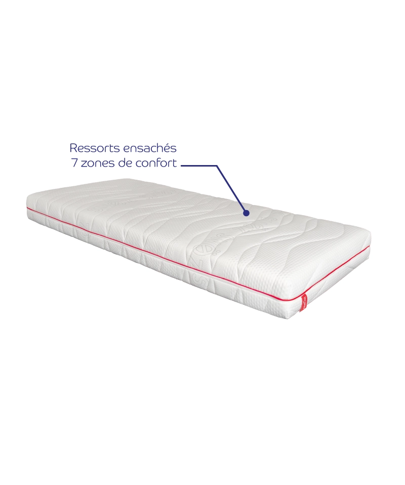 Matelas Amör – Ressorts ensachés 7 zones, ferme et réversible
