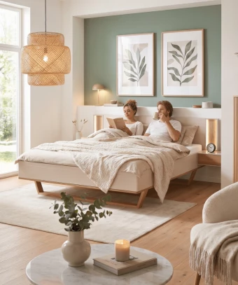 Lit Zenö– Design contemporain et élégant effet flottant