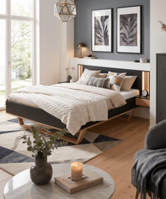 Lit Zenö– Design contemporain et élégant effet flottant