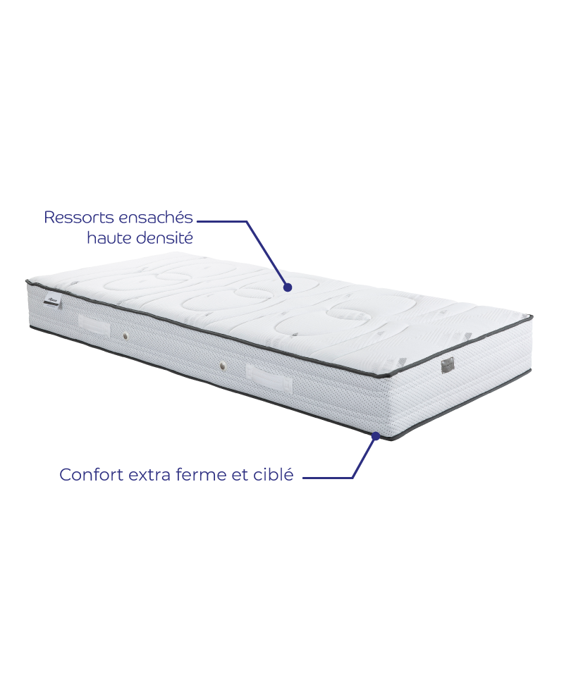 Matelas Manon – Ressorts ensachés & confort extra-ferme