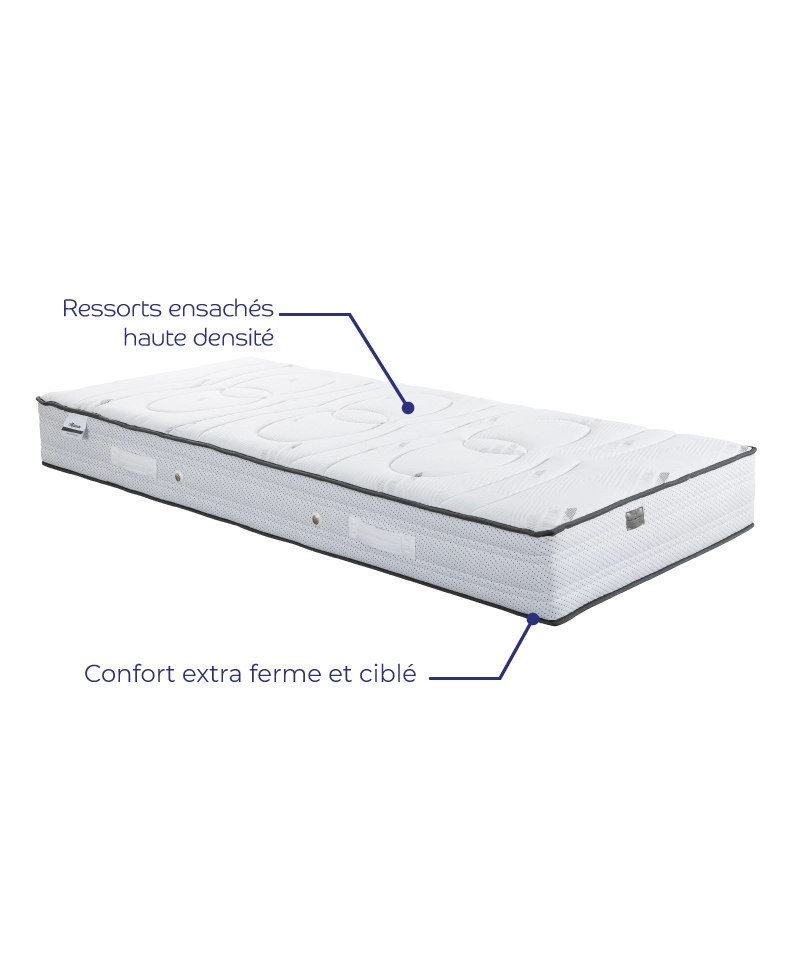 Matelas Manon – Ressorts ensachés & confort extra-ferme