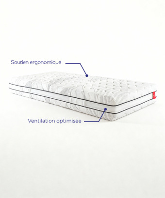 Matelas Idöle - Ressorts ensachés et mousse hybride mi-ferme