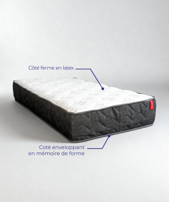 Matelas Masseö – Ressorts ensachés, latex naturel & mémoire de forme