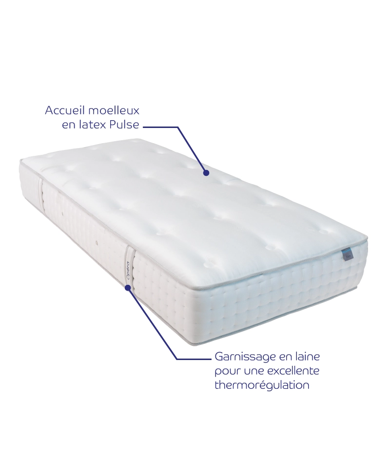 Matelas Opéra – Confort équilibré & latex Pulse artisanal