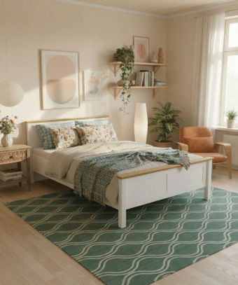 Lit Jasmin – Pin massif et design naturel