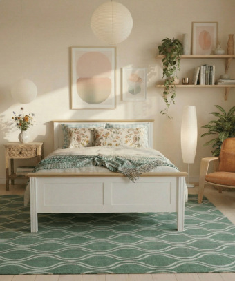 Lit Jasmin – Pin massif et design naturel