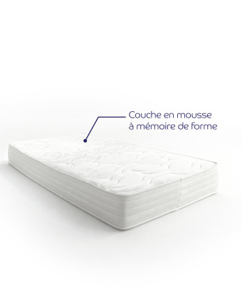 Matelas Ona – Mousse mémoire de forme et Ressorts ensachés