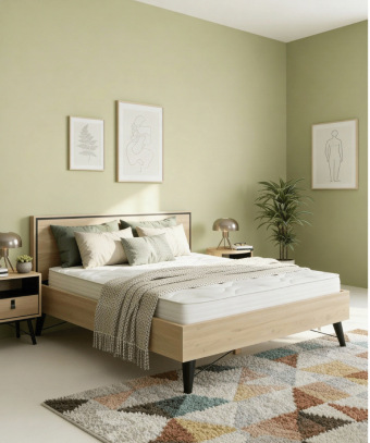 Matelas Ona – Mousse mémoire de forme et Ressorts ensachés