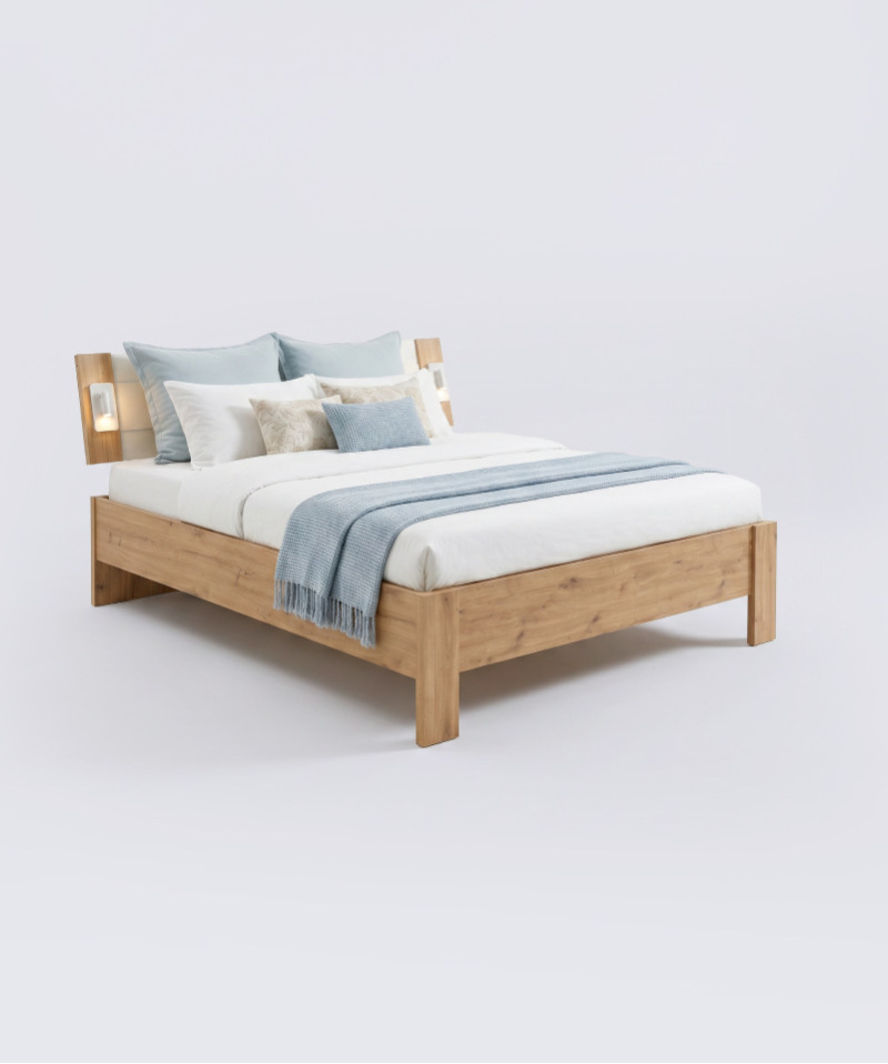 Lit Oryona – Design lumineux et finition bois moderne
