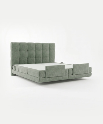 Boxspring électrique Majestia – Confort ajustable et tête capitonnée