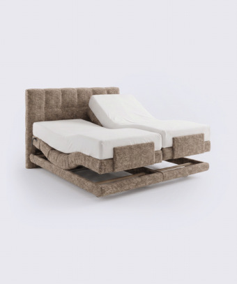 Boxspring électrique Majestia – Confort ajustable et tête capitonnée