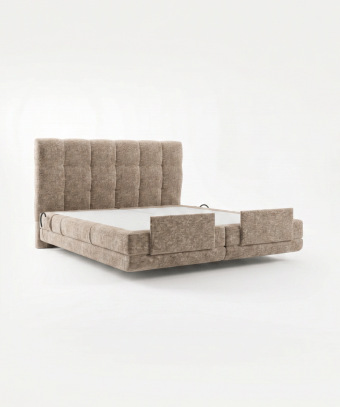 Boxspring électrique Majestia – Confort ajustable et tête capitonnée