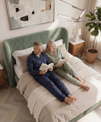Boxspring Voluta – Design hôtel et base à ressorts