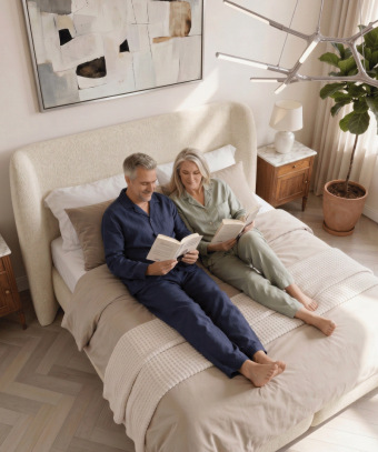 Boxspring Voluta – Design hôtel et base à ressorts