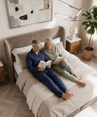 Boxspring Voluta – Design hôtel et base à ressorts