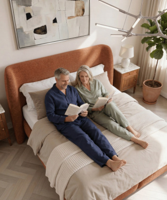 Boxspring Voluta – Design hôtel et base à ressorts