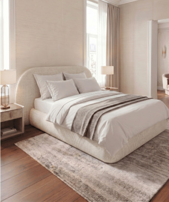 Lit Calya – Design hôtel et tête de lit arrondie
