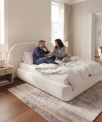Lit Calya – Design hôtel et tête de lit arrondie