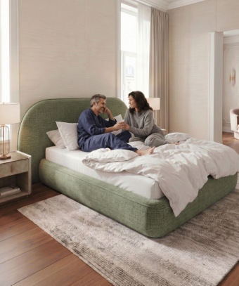 Lit Calya – Design hôtel et tête de lit arrondie
