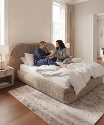 Lit Calya – Design hôtel et tête de lit arrondie