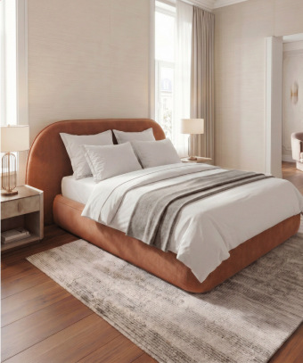 Lit Calya – Design hôtel et tête de lit arrondie