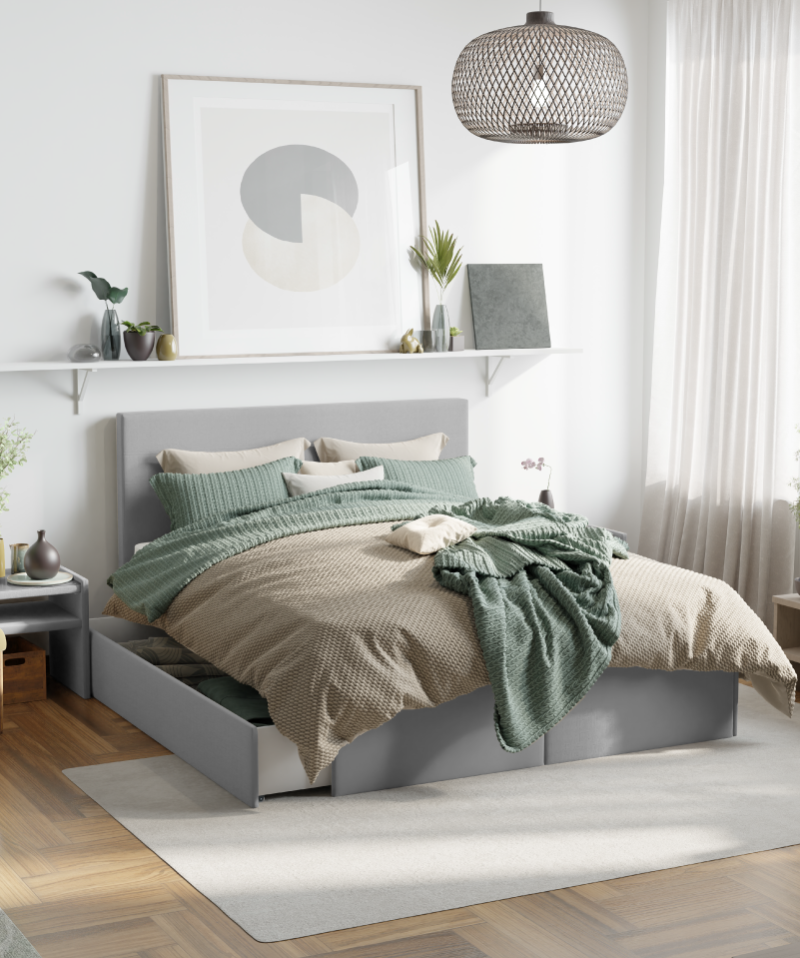 Lit Laddi – Rangement intégré et confort stable