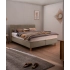 Boxspring Eusebia – Soutien stable et confort haut de gamme : Largeur:200, Longueur:200, Coloris:ENF 22 Taupe, Tête:Modela